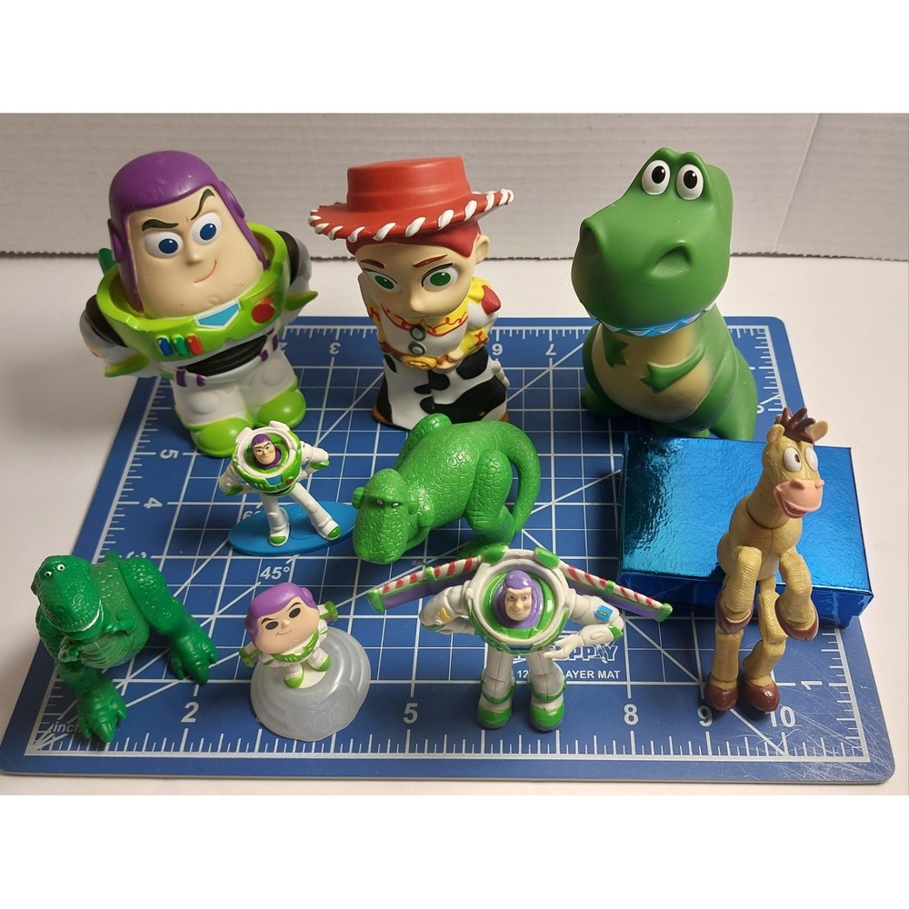 Disney Pixar Toy Story Character Lot 9 (Buzz-4 Jessie Slinky Dog Rex-3) 2.5"-5"